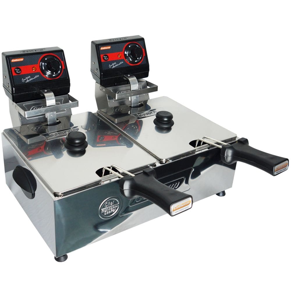 Fritadeira Elétrica com Óleo 10 Litros 2 Cubas Industrial Profissional 110V 127V Cotherm Dupla Inox