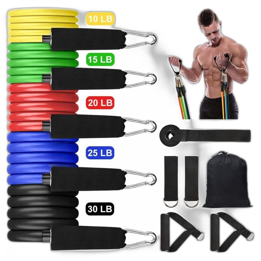 Kit 11 Elásticos Academia Treino Pilates Estilo E Elegância