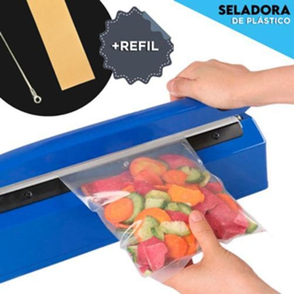 Super Seladora Manual 20Cm Alimentos 8 Níveis Calor 220V