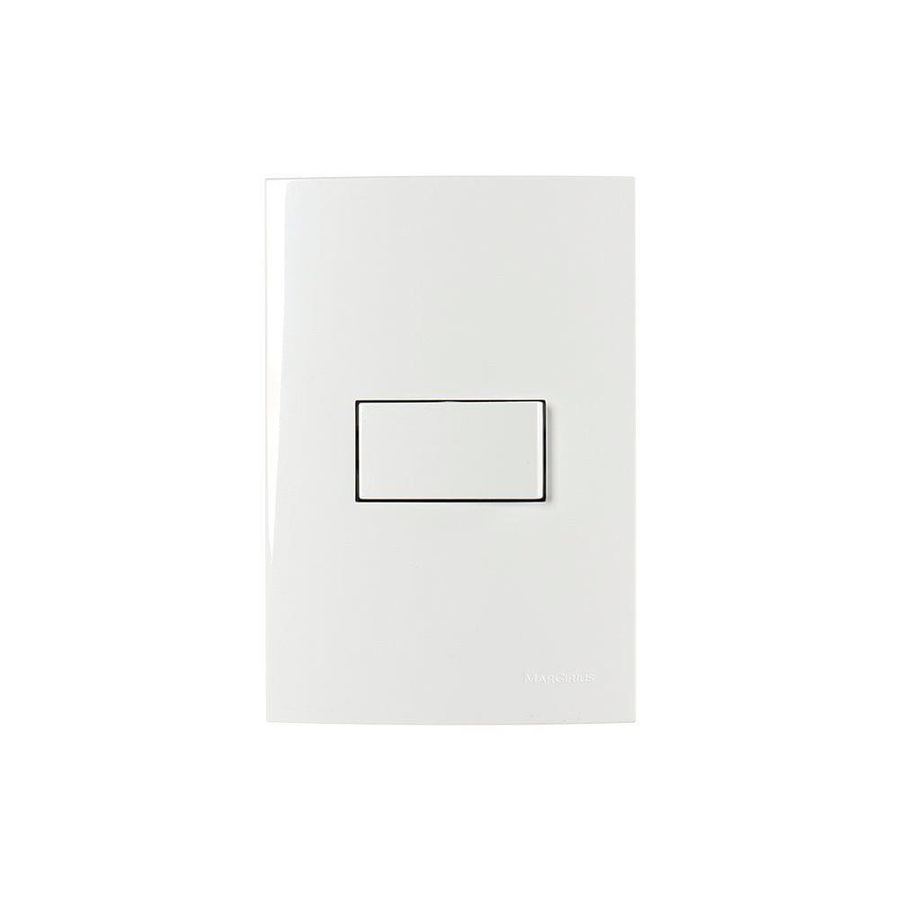 Interruptor Bipolar Paralel. MarGirius Sleek 10A com Placa 4x2 Branco