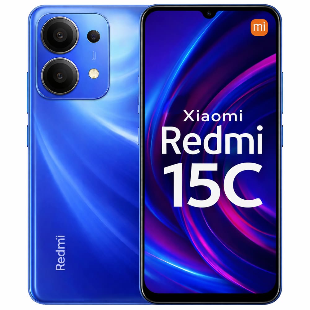 Smartphone Celular Redmi 15C, 256GB, 8GB RAM, Câmera 50MP, Tela 6,7, Android 14, Bateria 5000mAh, Dual SIM, Azul