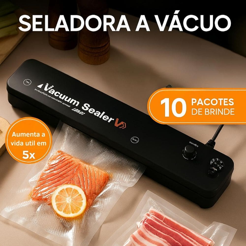 Seladora Vácuo Elétrica Alimentos Bivolt