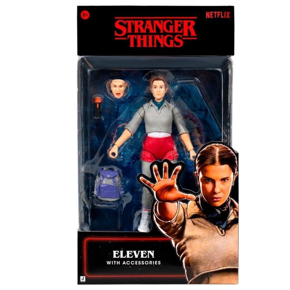 Stranger Things Netflix Boneco Deluxe 15cm Articulado C/Acessorios – Eleven - Candide