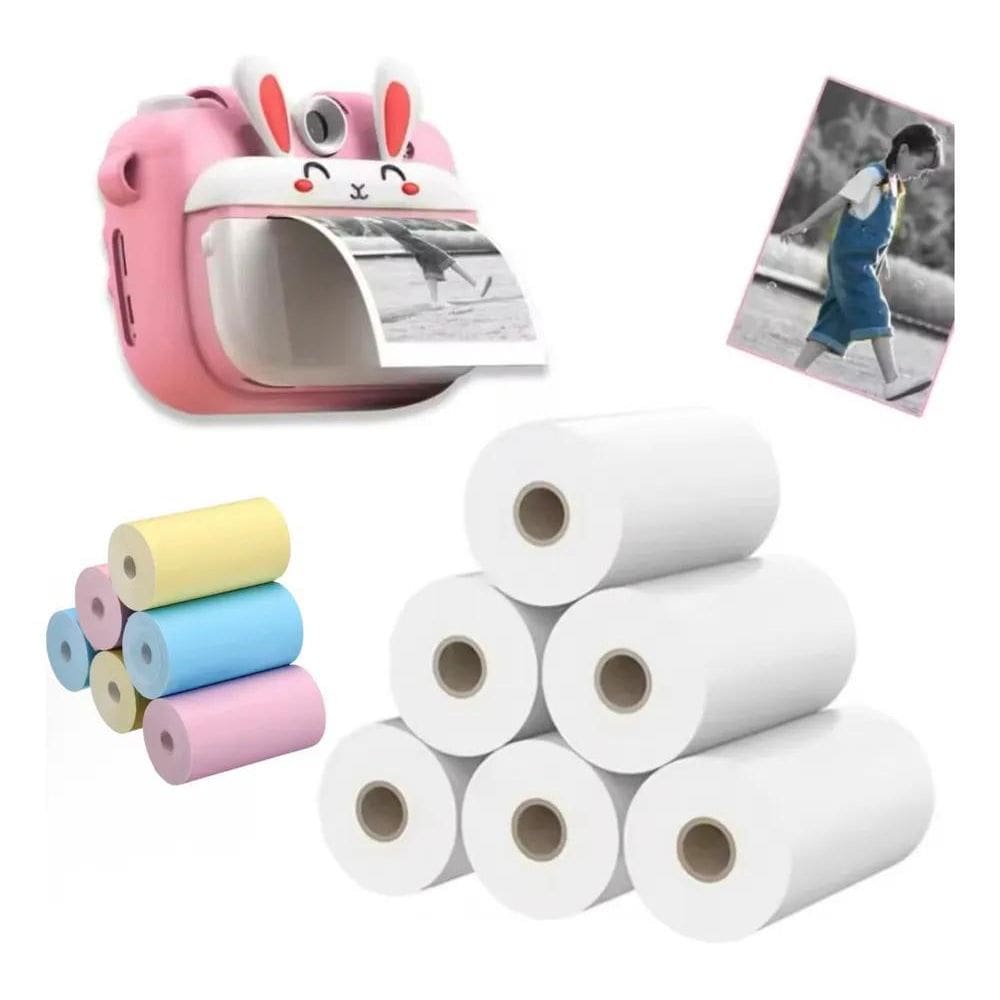 2X Kit 6 Rolos De Papel Térmico Para Câmera Infantil Impress