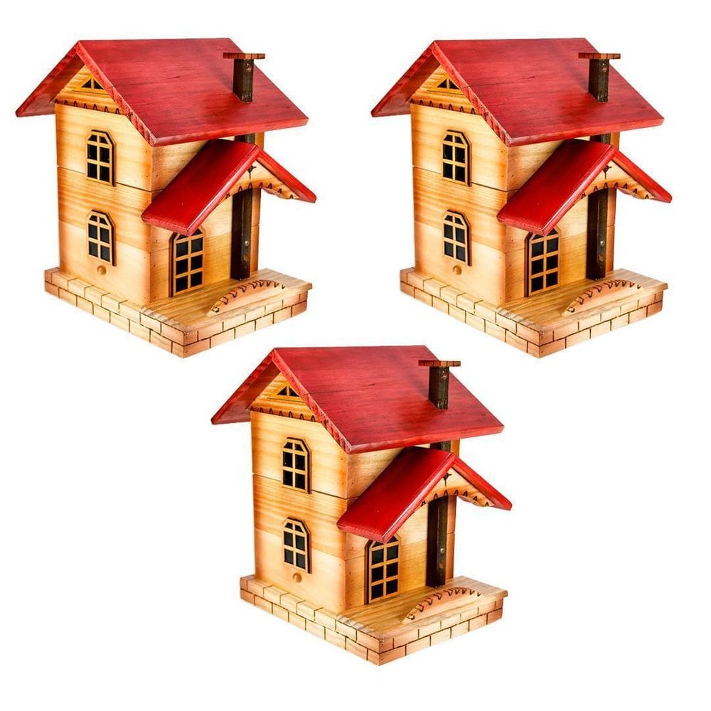 Kit 3 Caixas De Abelha Asf Delenha Decor Sem Ferrão