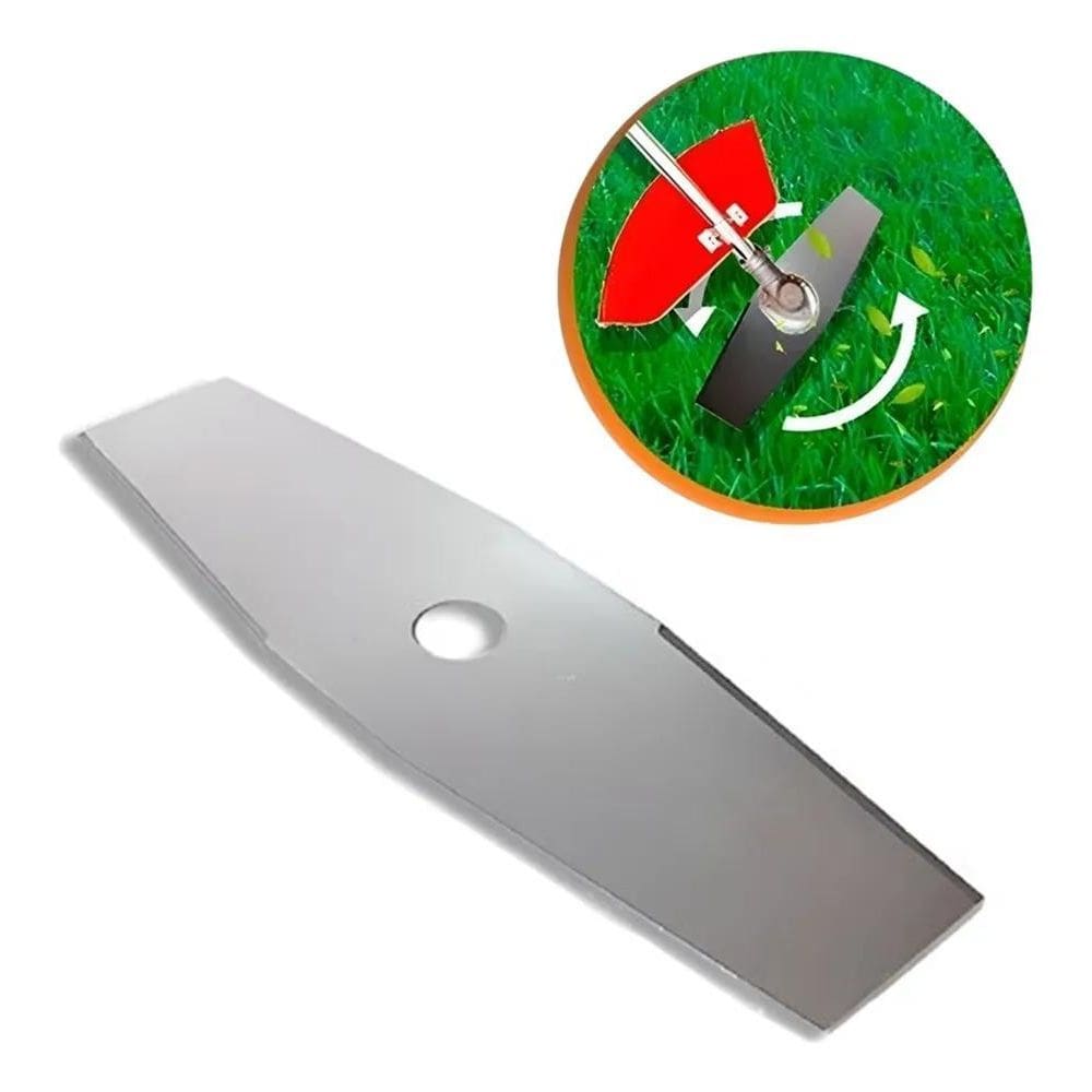 2X Faca Lâmina Para Roçadeira 2 Pontas 300Mm Furo 1 Pol