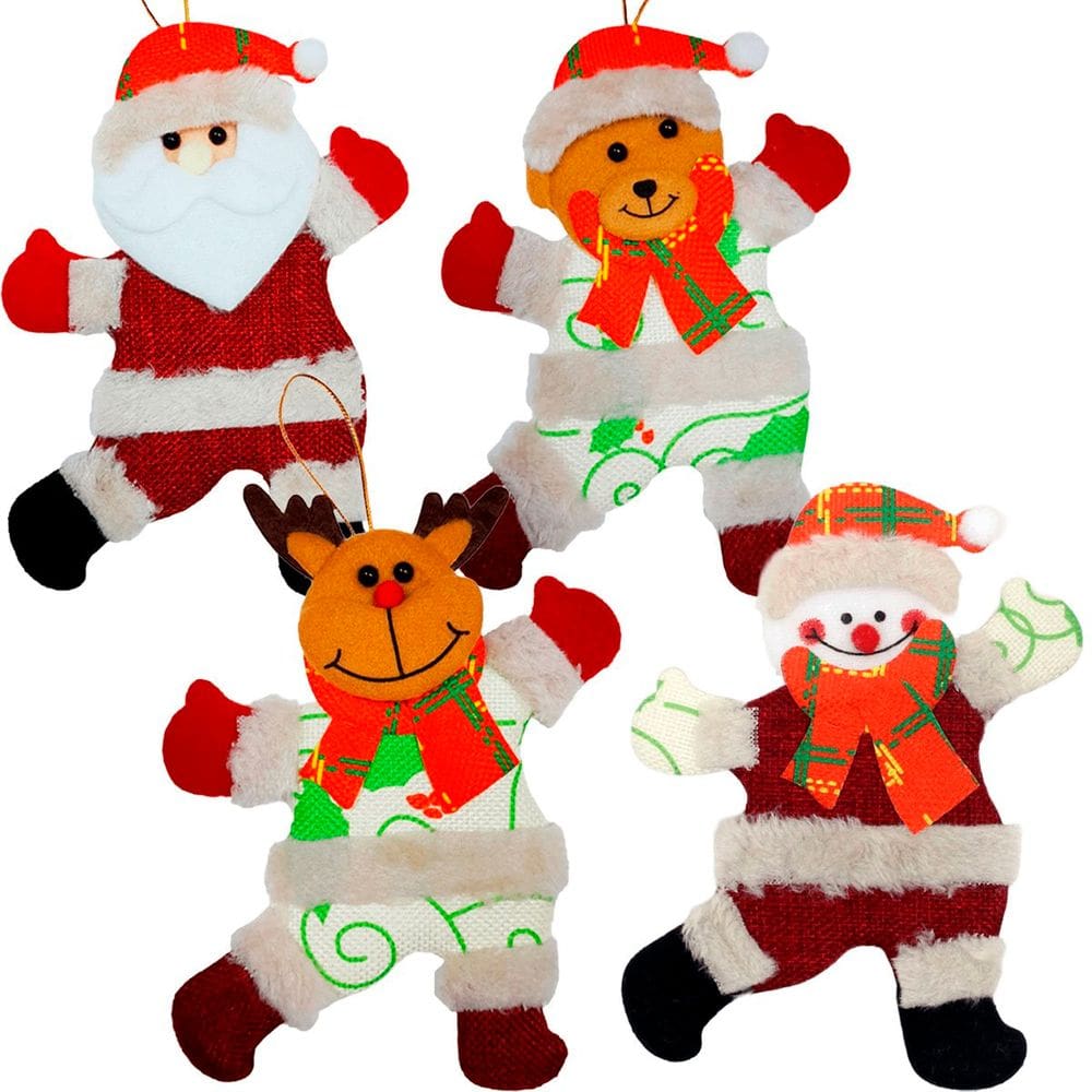 Kit 32 Pendente Árvore Natal Noel Rena Urso Boneco Neve 19cm