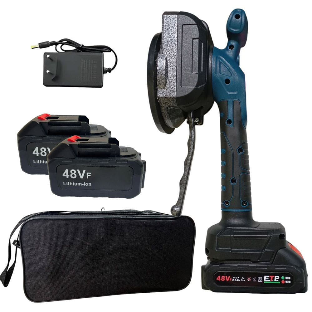 Maquina de Assentar Piso Azulejo Ceramica Porcelanato Vidro Chao Profissional Ventosa Eletrica Recarregavel