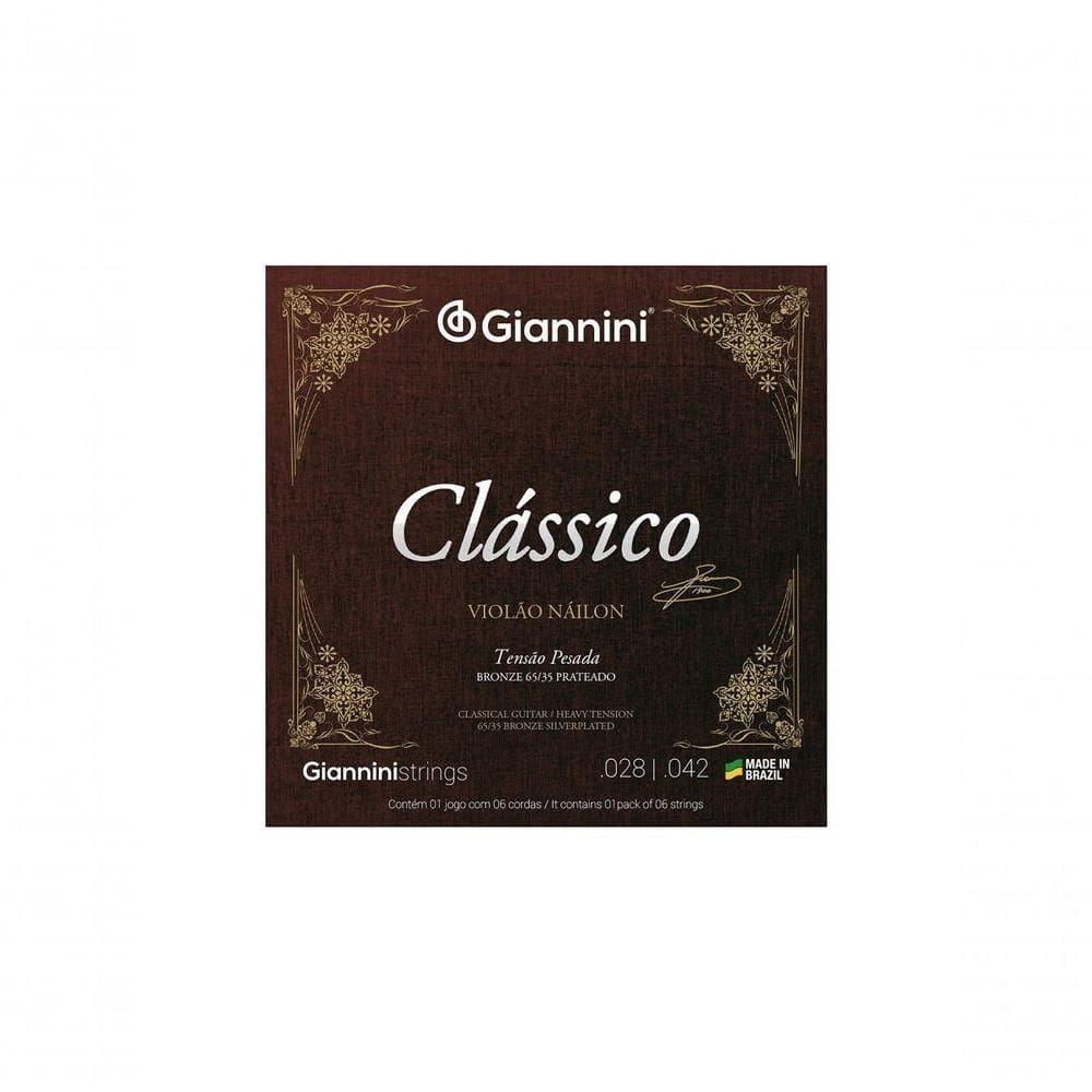 Encordoamento Violão Nylon 65-35 Tensão Pesada Bronze Genwpa
