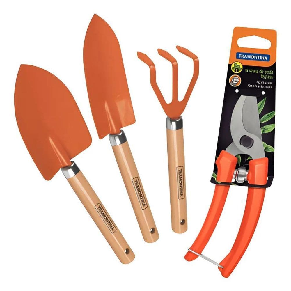 2X Kit Para Jardinagem Com 4 Peças - Tramontina
