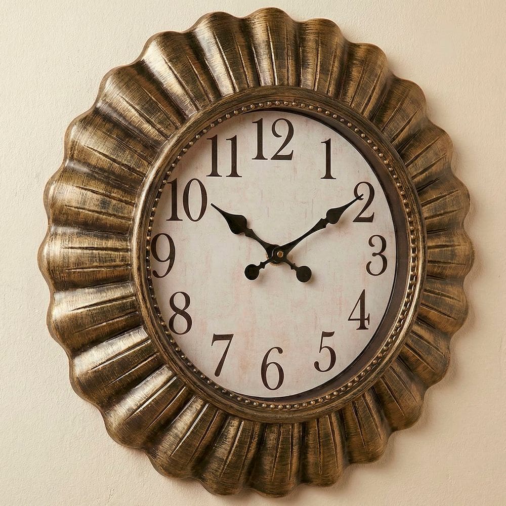 Relógio Analógico Parede Decorativo Com Moldura Rústico 50cm