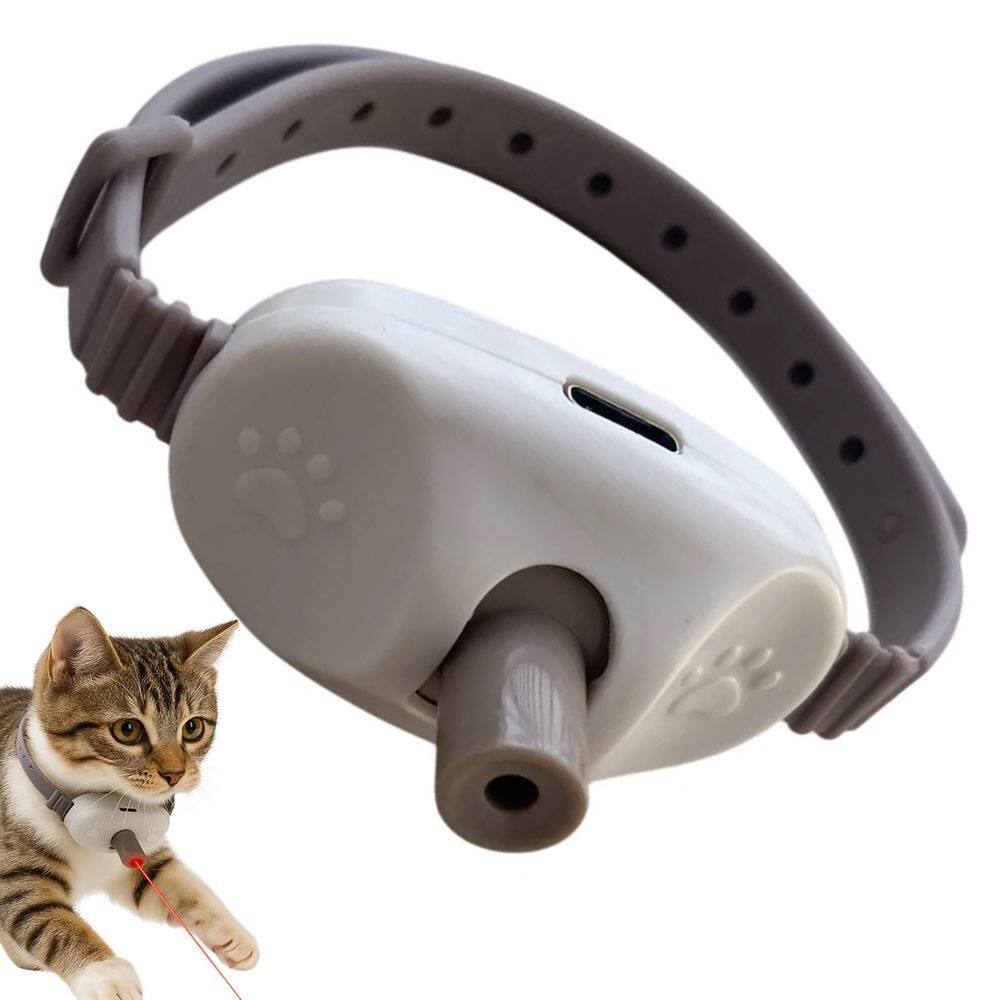 Coleira Laser Interativo Gato Pet Animais Colar Divertido Caça Usb Recarregavel