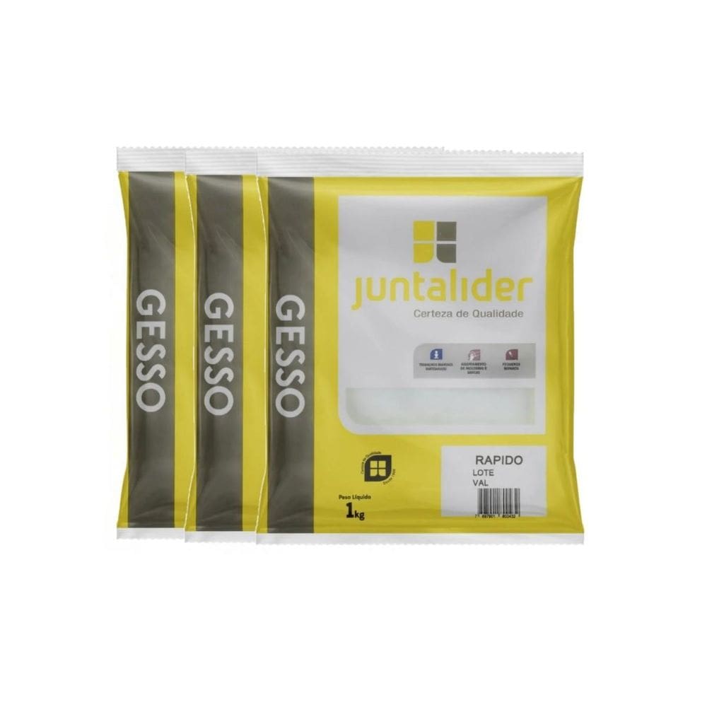Gesso Rápido 3Kg Branco Juntalider