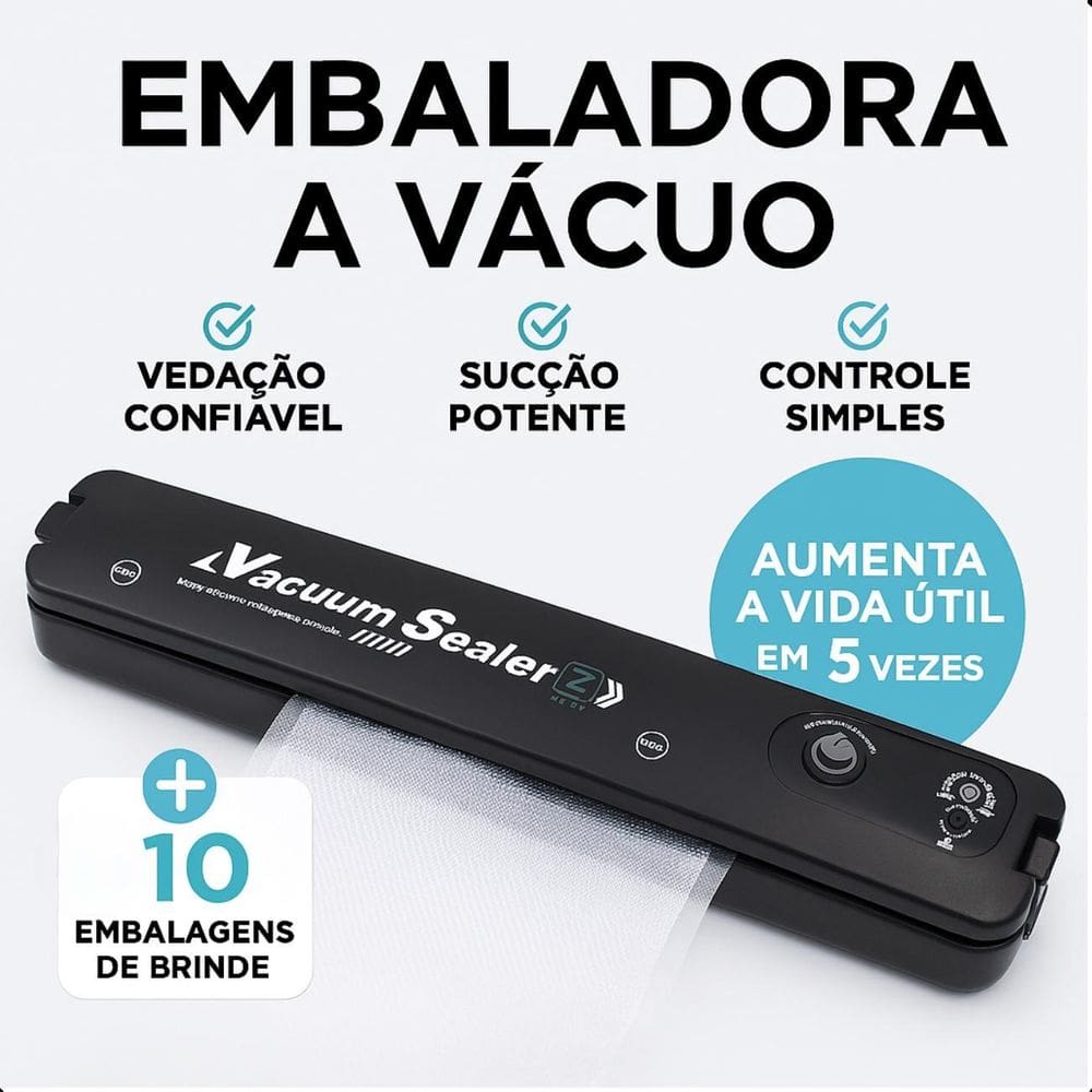 Seladora Doméstica Automática Alimentos A Vácuo Bivolt