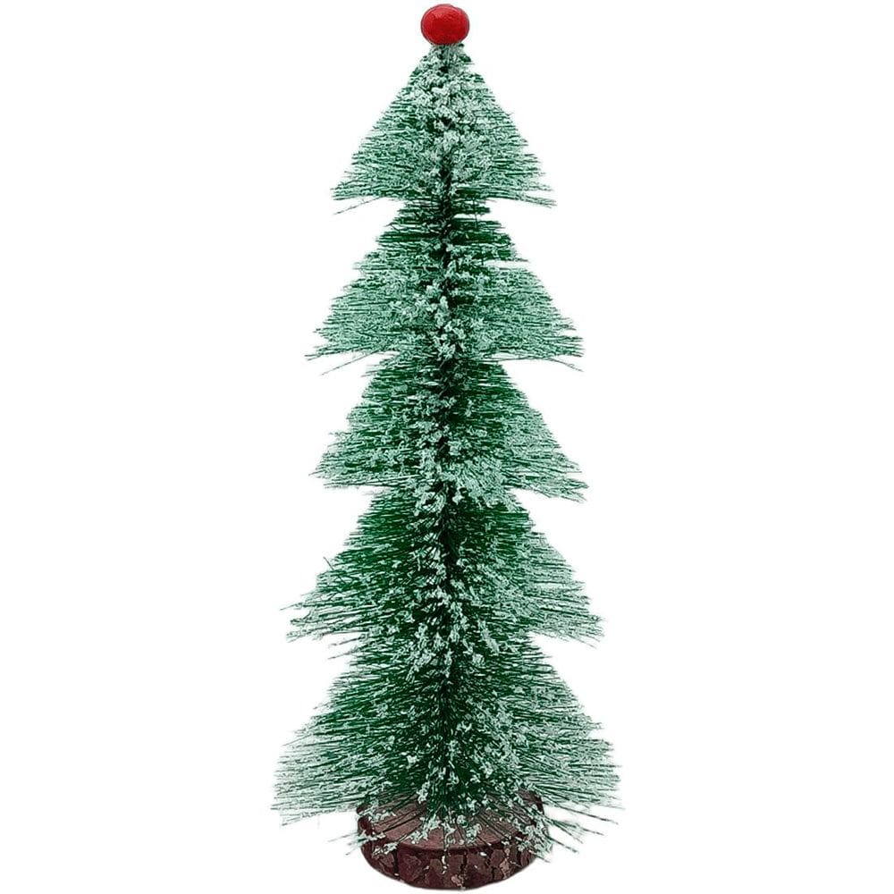 Mini Árvore De Natal Flocos Neve Pinheiro Enfeite Mesa 33cm