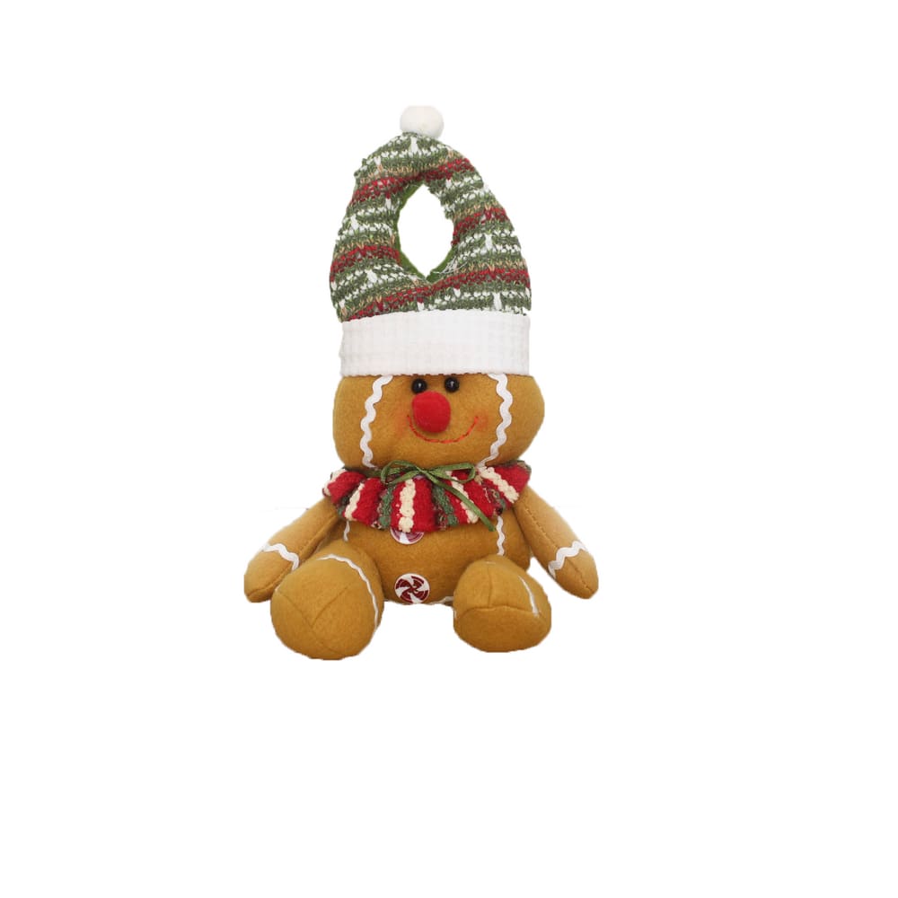 Kit 2 Enfeite De Porta Maçaneta Natal Biscoito Natalino 26cm