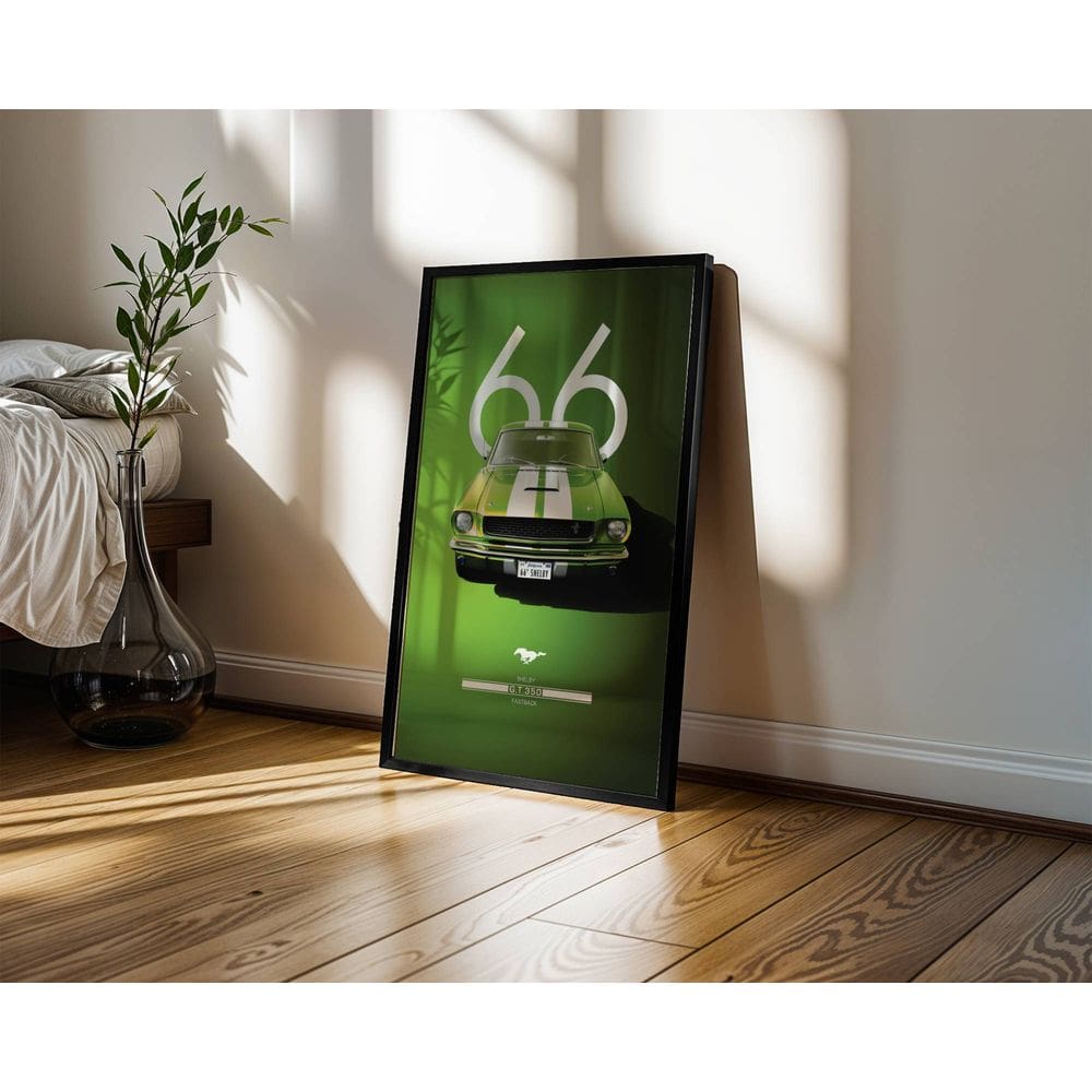 Ford Mustang Shelby G.T. 350 Fastback verde - 50 x 70 Caixa (canvas)
