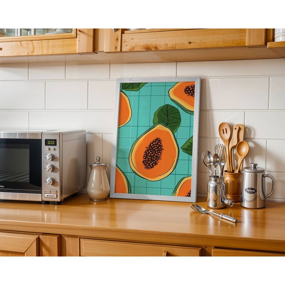 Mamão na mesa - 50 x 70 Caixa (canvas)