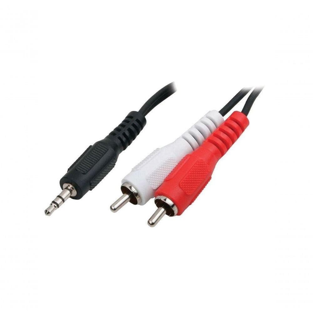 Cabo De áudio 1 P2 Estéreo +2 Rca Macho 1,50 Metros Níquel
