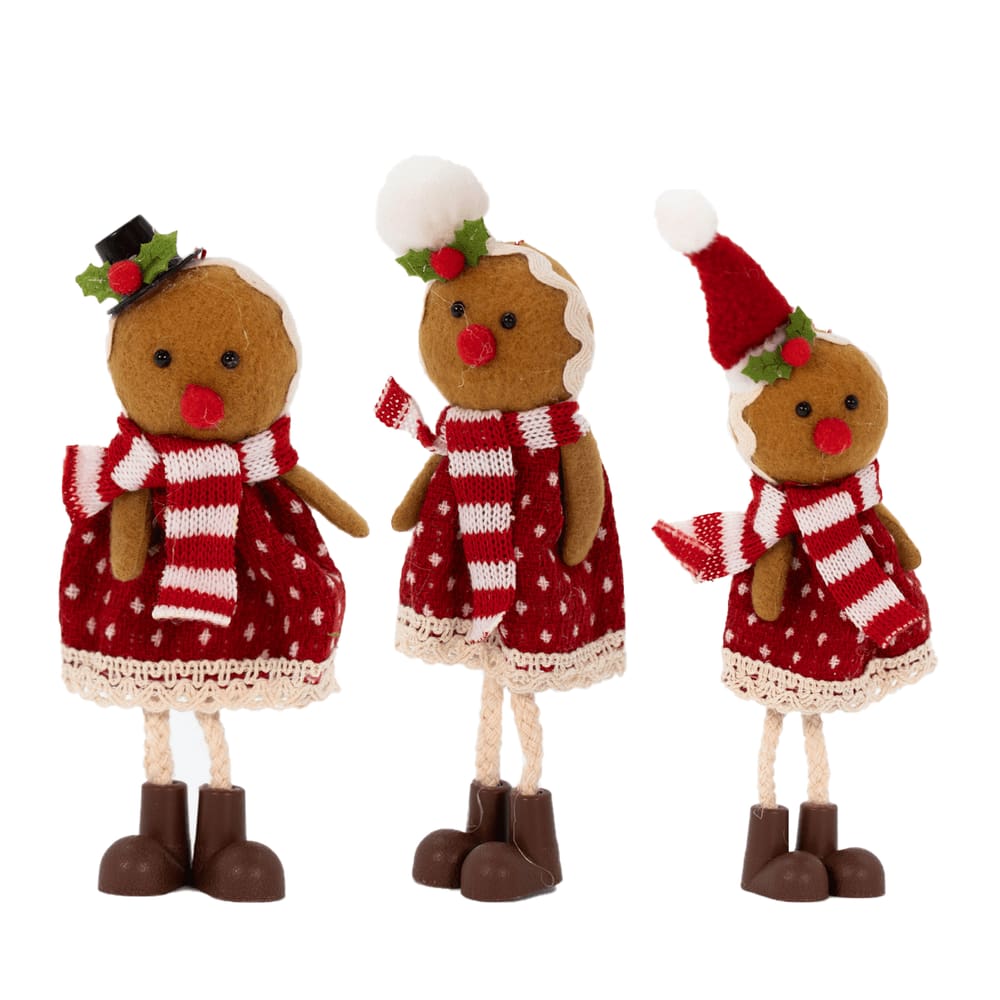 Kit Decoração Para Árvore Natal 12 Biscoitos Pendente 17cm