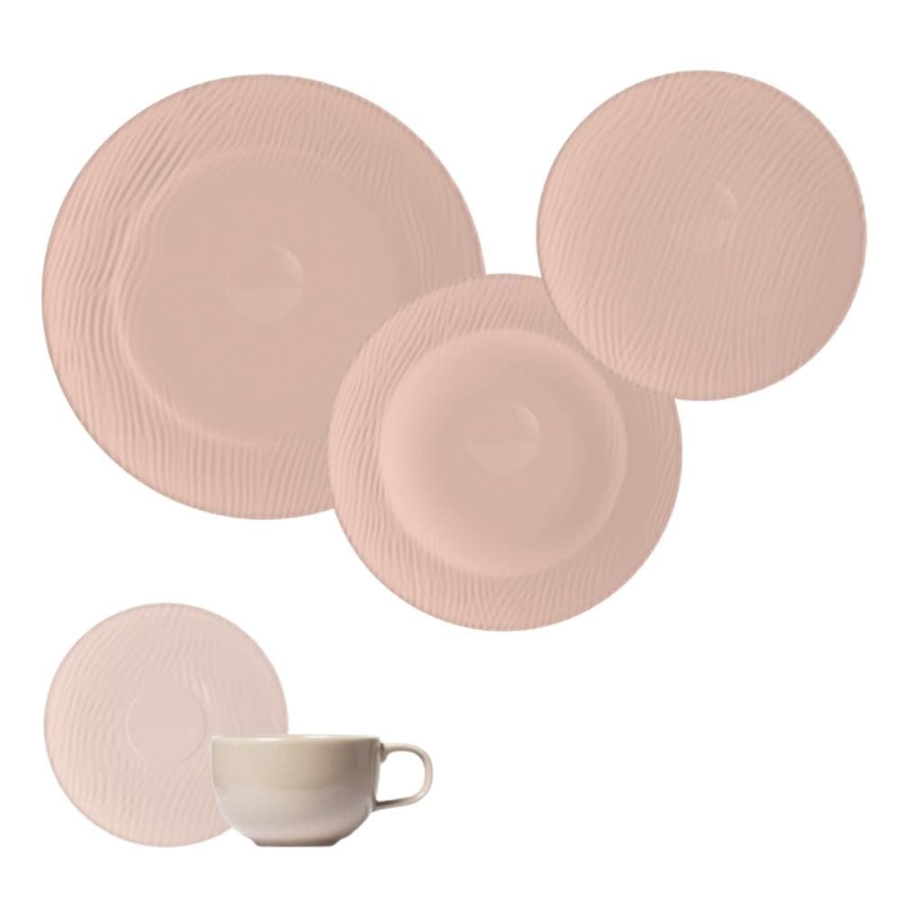 Jogo Jantar Chá 30 Peças Dunas Creme Germer Porcelanas