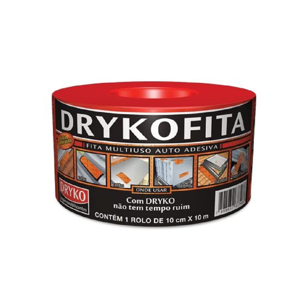 Fita Adesiva Aluminizada Terracota 10CM X 10M Rolo DRYKO