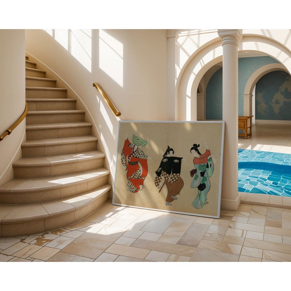 Três gueixas, um só coração - 60 x 90 Caixa (canvas)