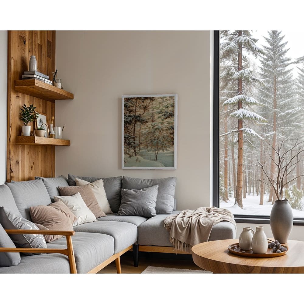 Bosque congelado - 70 x 50 Caixa (canvas)