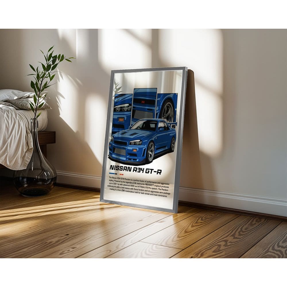 Nissan R34 GT-R - 50 x 70 Caixa (canvas)