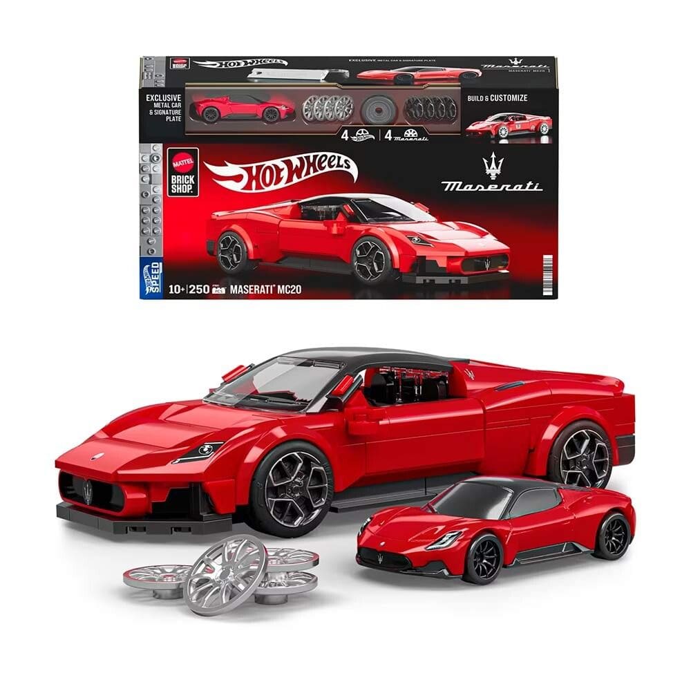 Blocos de Montar - Hot Wheels - Maserati MC20 - Mattel Brick
