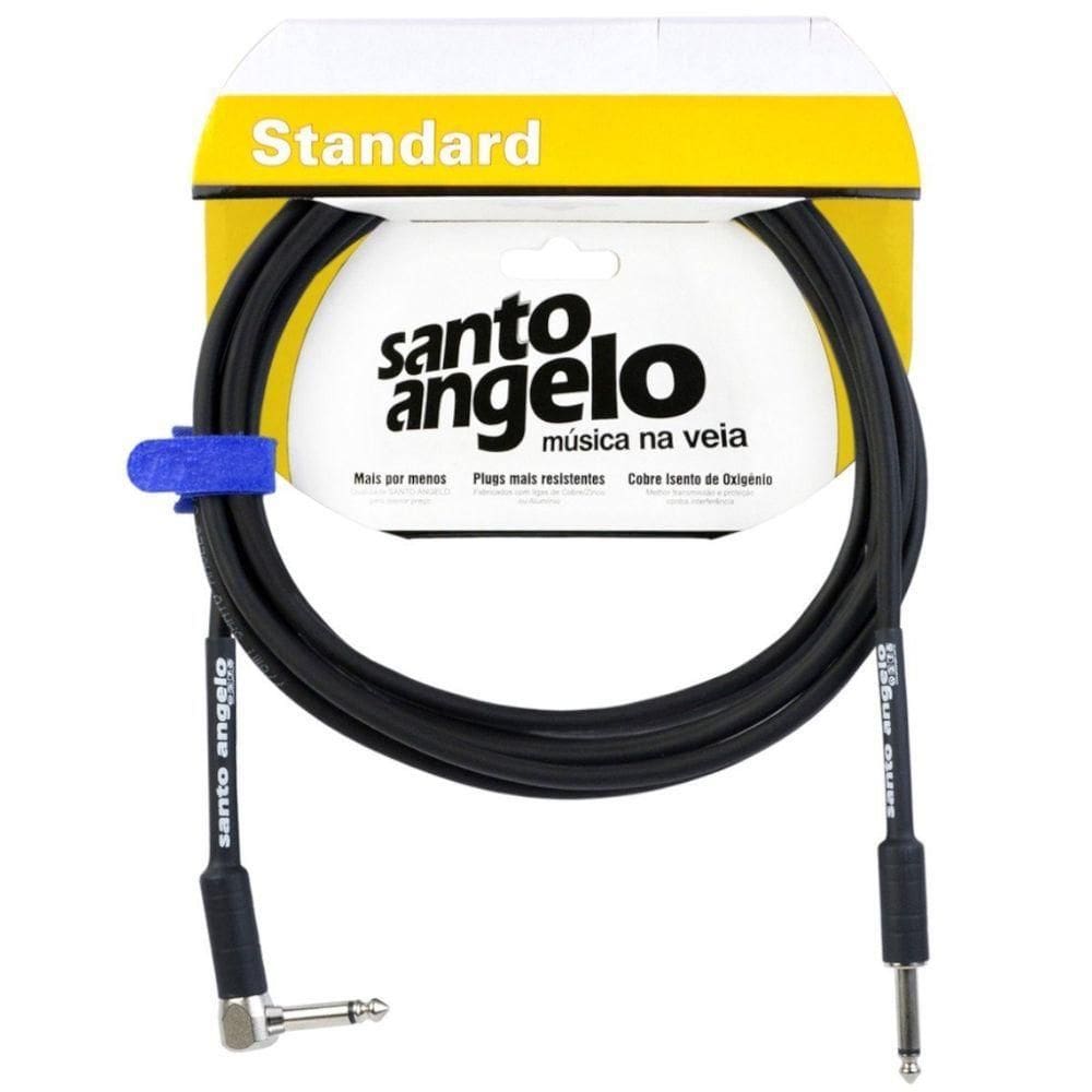 Cabo Guitarra Angel 0,30mm P10-p10 3,05m Preto
