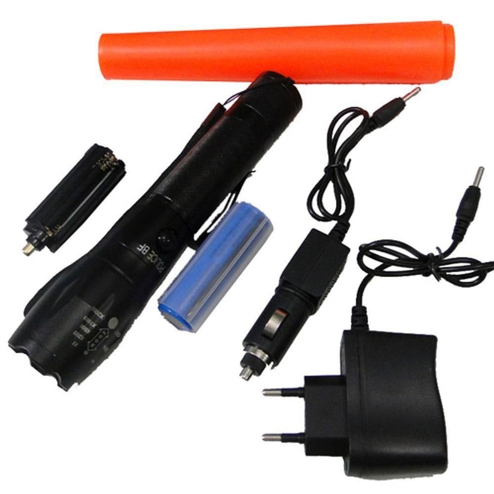 Lanterna Policial Led Cree Recarregável 22000w X9-t6