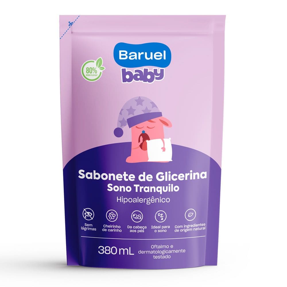 Sabonete de Glicerina Baruel Baby Sono Tranquilo Refil 380ml