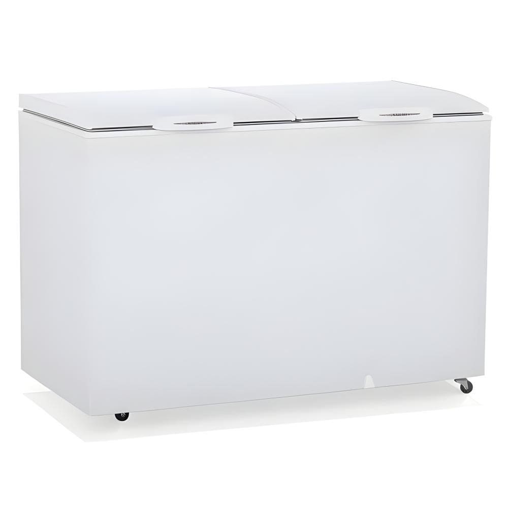 Freezer Horizontal Dupla Açao Ghb-410 Bin Inverter Branco 2 Tampas Cega 411L Bivolt - Gelopar
