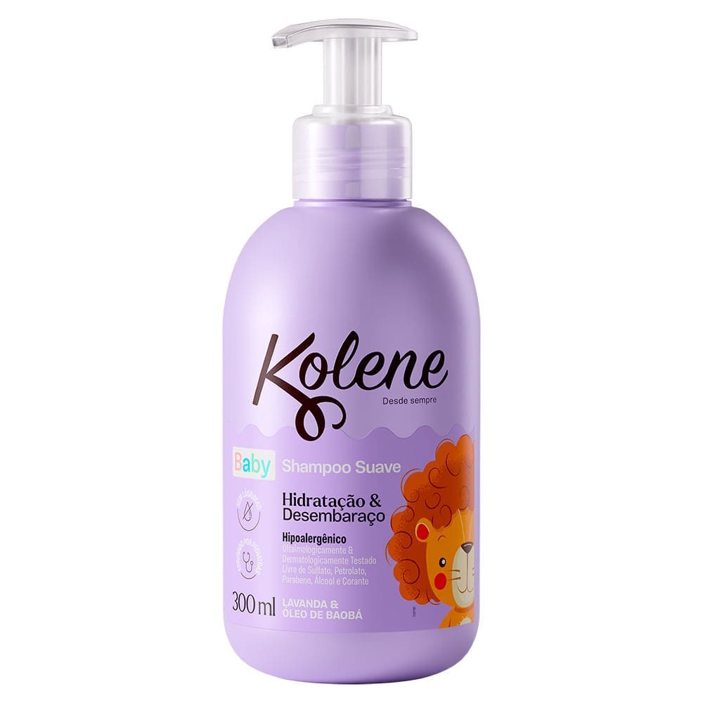 Shampoo Suave Kolene Baby Hidratação e Desembaraço Lavanda e Óleo de Baobá 300ml