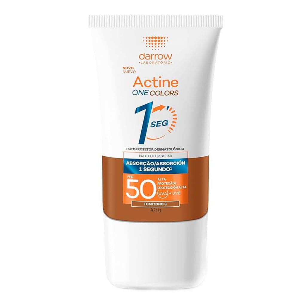 Protetor Solar Facial Actine One Colors FPS50 1 Segundo Tom 3 40g