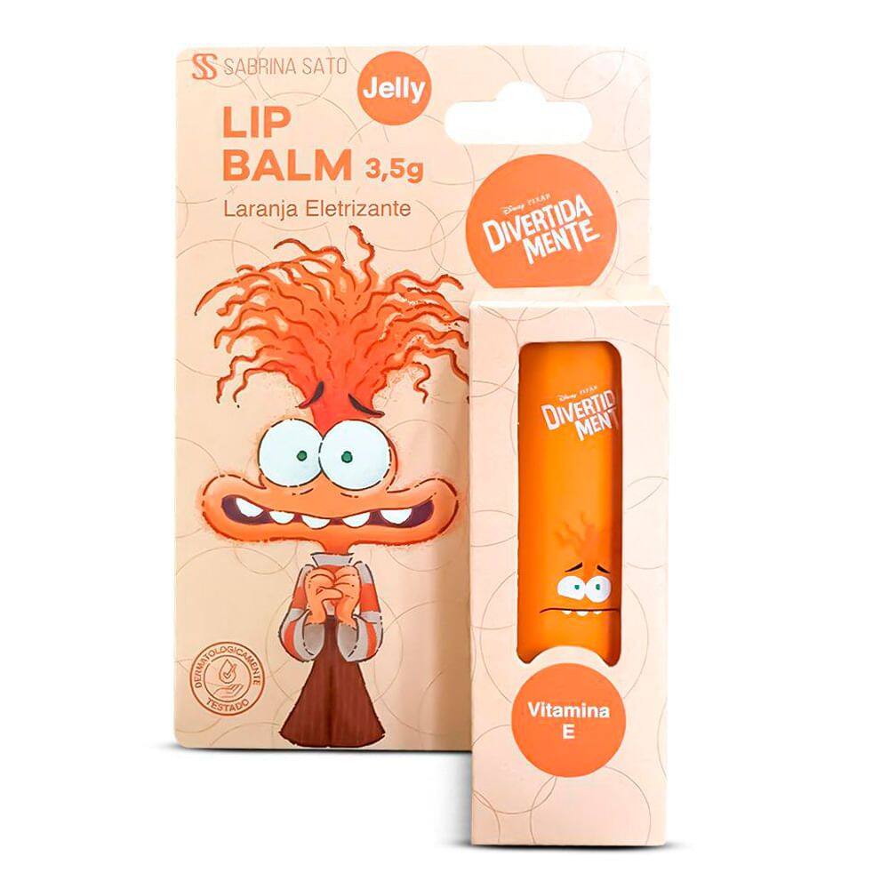 Lip Balm Divertidamente Jelly Ansiedade com Vitamina E Sabrina Sato Laranja Eletrizante 3,5g