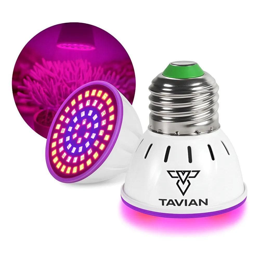 2X Led Grow 28W Indoor Estufa Bivolt E27 Full Spectrum Uv Ir