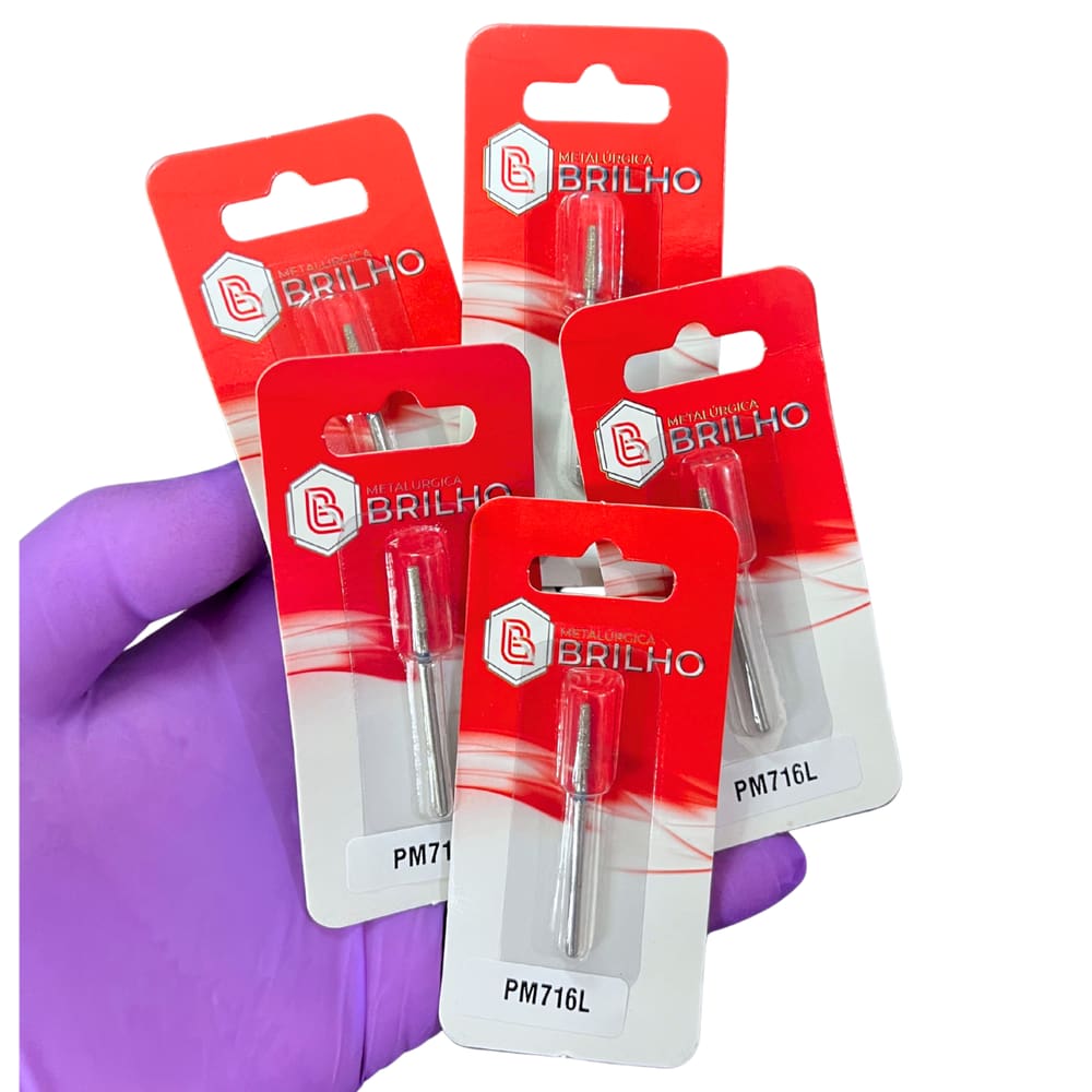 Broca Diamantada 716 L Brilho – Kit com 5 Brocas