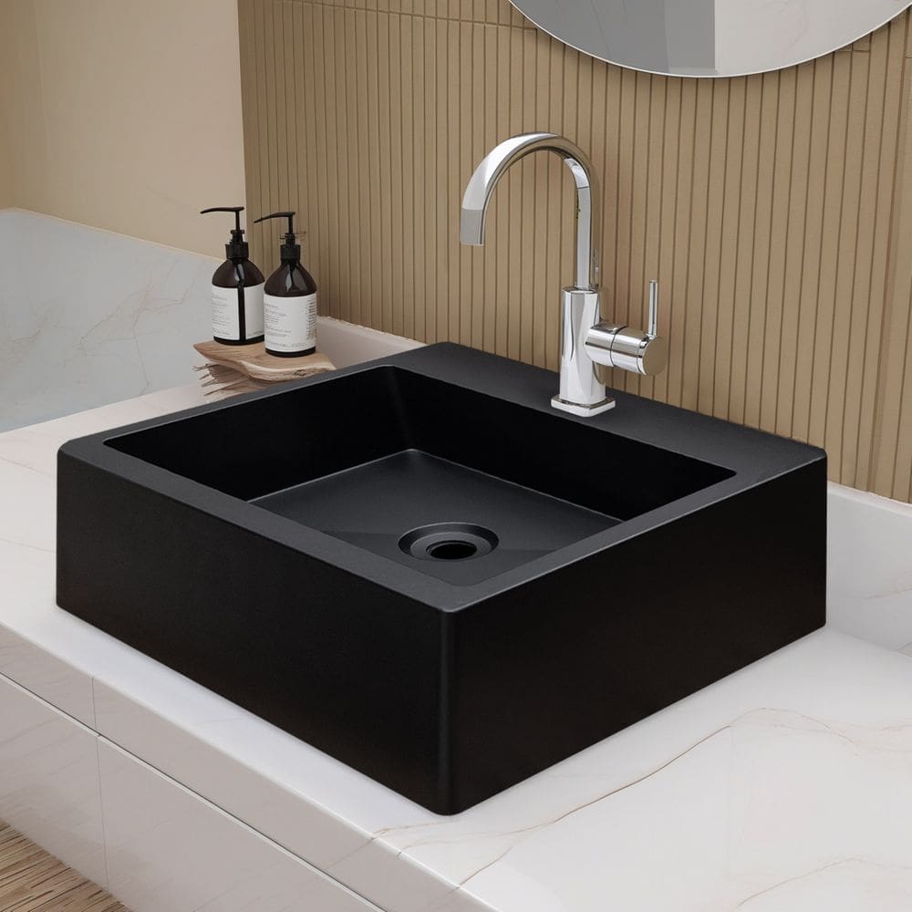 Lavatorio Cuba para banheiro 40cm - Genova Preto