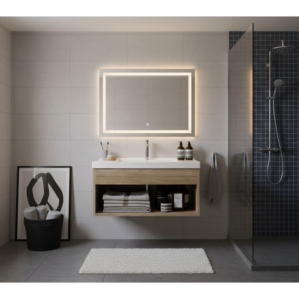 Gabinete Armário para Banheiro 60cm MDF com Cuba - Zoff Berlin