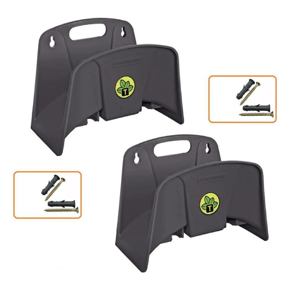 2X 2 Suportes De Mangueira De Parede Tramontina - Kit Fixaçã