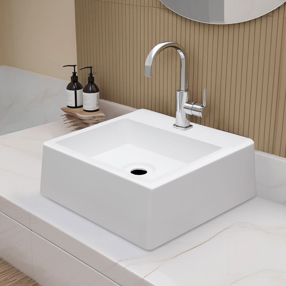 Lavatorio Cuba para banheiro 30cm - Palermo Branco