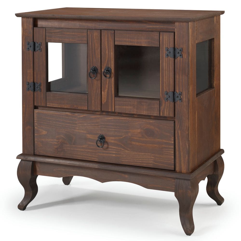 Balcão V.itrine 2 Portas 1 Gaveta e V.idro Lateral Tabaco