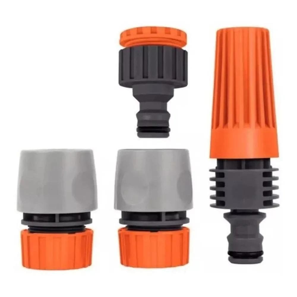 Conjunto Para Irrigação Com Engates Rápidos E Esguicho 4 Peç