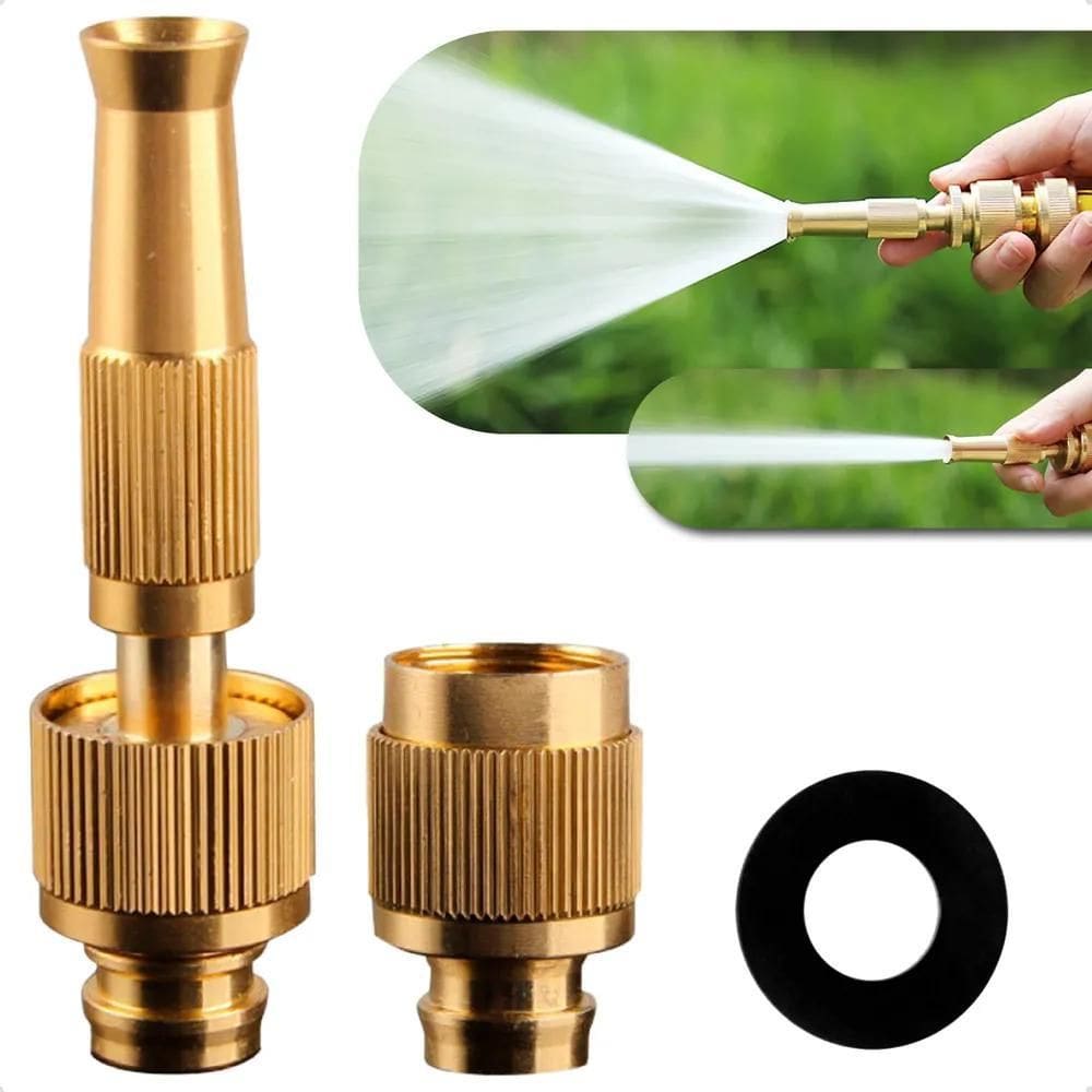 2X Esguicho De Alta Pressão Para Mangueira 1/2 Regulável Jat