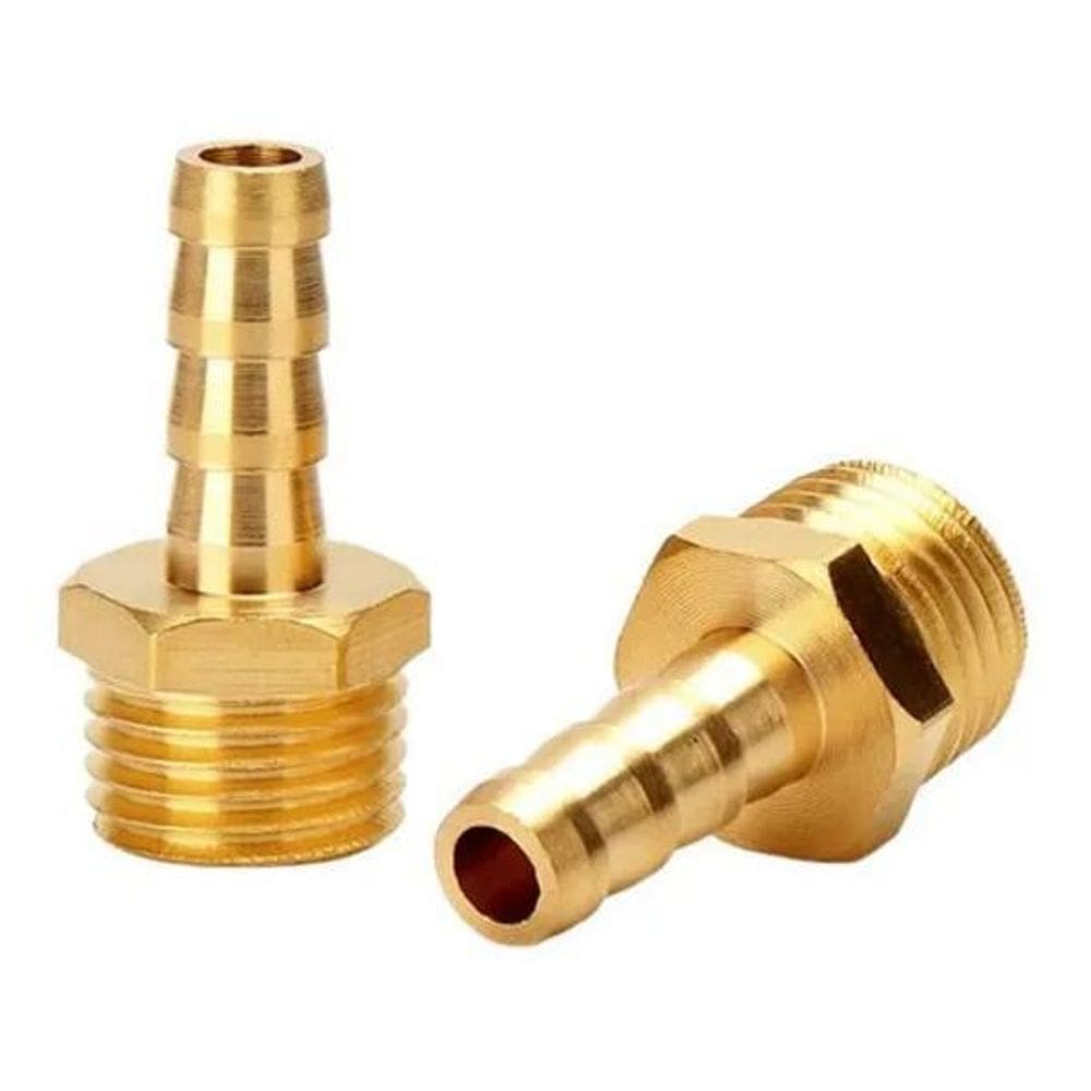 2X 2 Espigão Adaptador Macho Latão Mangueira 1/4 X1/2 Rosca