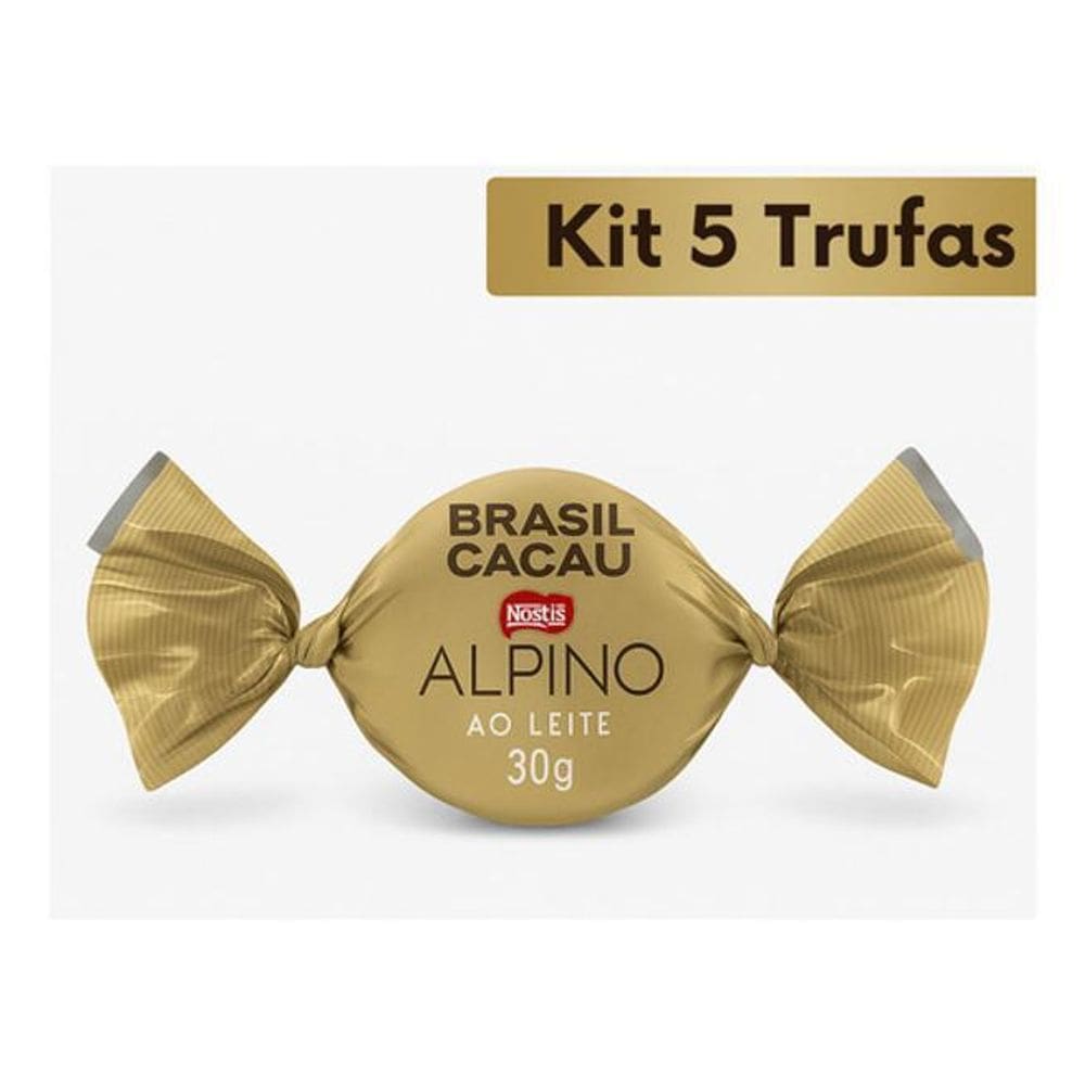 Kit 5 Trufas Chocolate Alpino Nestlé Brasil Cacau