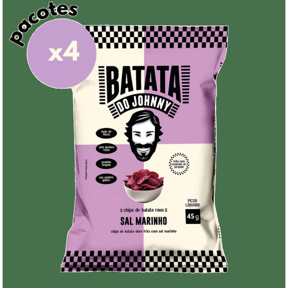 Kit 4 Batata Doce Roxa E Sal Marinho 45G Do Johnny