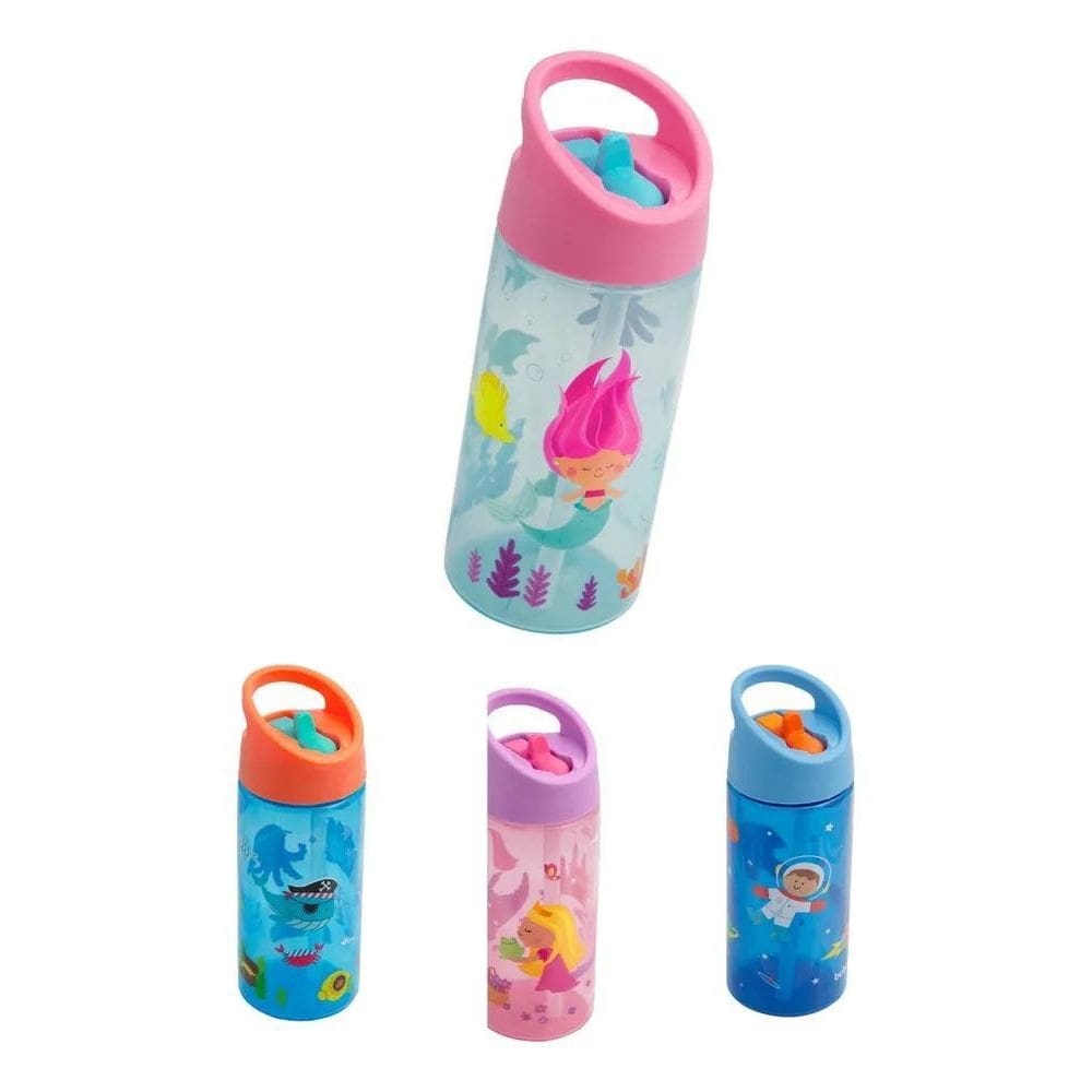 2X Garrafa Aventuras Anti-Vazamento Com Canudo Retrátil Buba
